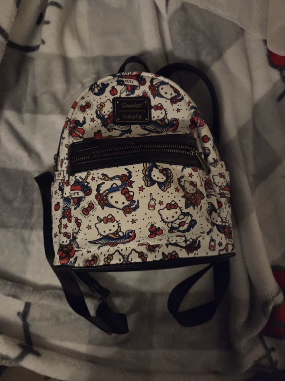 Loungefly Hello Kitty Tattoo Mini Backpack *Small Flaws*